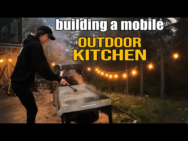 DIY OUTDOOR KITCHEN on our BUILDING SITE - Built with VEVOR #kitchen #diy