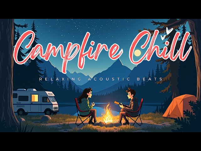 Cozy Campfire Vibes 🔥 | Relaxing Acoustic Guitar for Chilling, Studying, & Sleeping