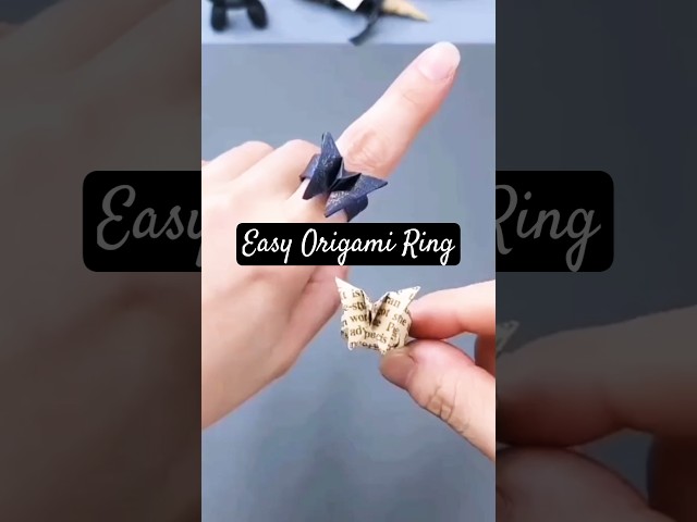 How to make origami butterfly ring 🦋 Easy Origami for beginners #origami #papercraft #diycrafts