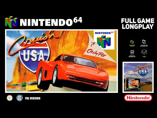 CRUIS'N USA | Nintendo 64 | Full Game Playthrough | 1080p | 23:10:04 | NO COMMENTARY