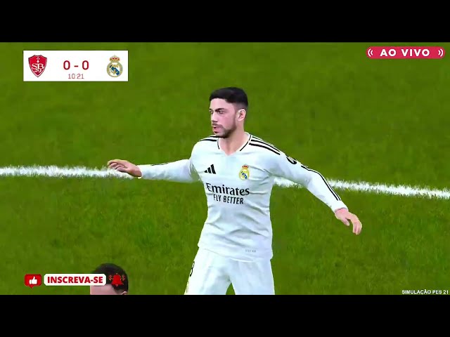 STADE BRESTOIS X REAL MADRID | AO VIVO COM IMAGENS DA CHAMPIONS LEAGUE | AGORA | JOGO HOJE | PES21