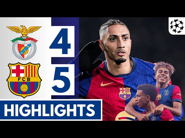 🔴🔵Benfica vs Barcelona (4-5) Extended HIGHLIGHTS || UEFA Champions League 24/25!