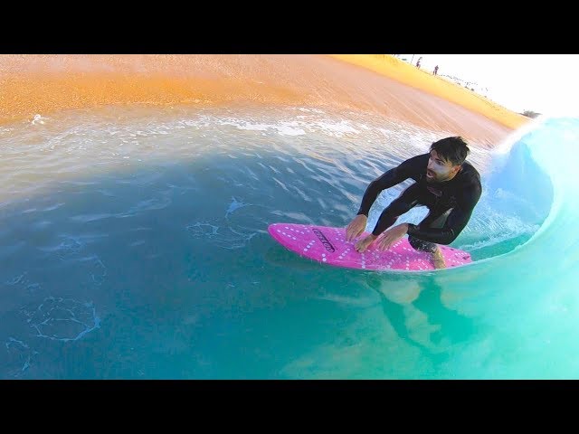 PROS attempt surfing the Wedge during massive High Tide - RAW