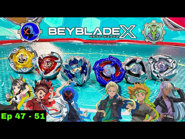 Team PERSONA VS Team PENDRAGON!!! | Beyblade X Ep 47-51 IRL! | Beyblade X Anime Stadium Battles!