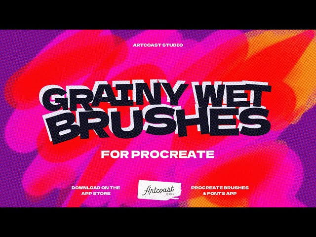 New Grainy Wet Brushes for Procreate! Unlock unique Textures & Effects!