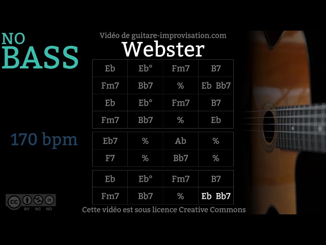 Webster _ NO BASS (170 bpm) - Gypsy jazz Backing track / Jazz manouche