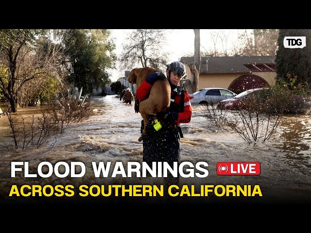 Southern California Flood Live: Los Angeles Endures Heavy Rain |  Palisades Fire burn | USA | Trump