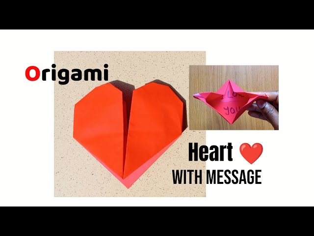 Happy Valentine's day, make this very easy Origami Heart with a message for your loved ones