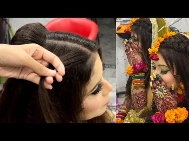 Mehndi bridal hairstyle |mehndi hairstyle||mayo hairstyle| #hairstyle #hair #mehndi #bridalhairstyle