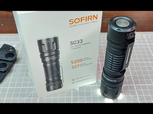 Sofirn SC33 - 5200 Lumen and 327m throw 21700 Tactical Flashlight Review