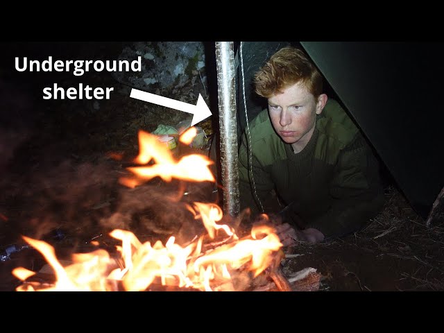 Nobody Can See This Shelter- Extreme Solo Stealth Camping