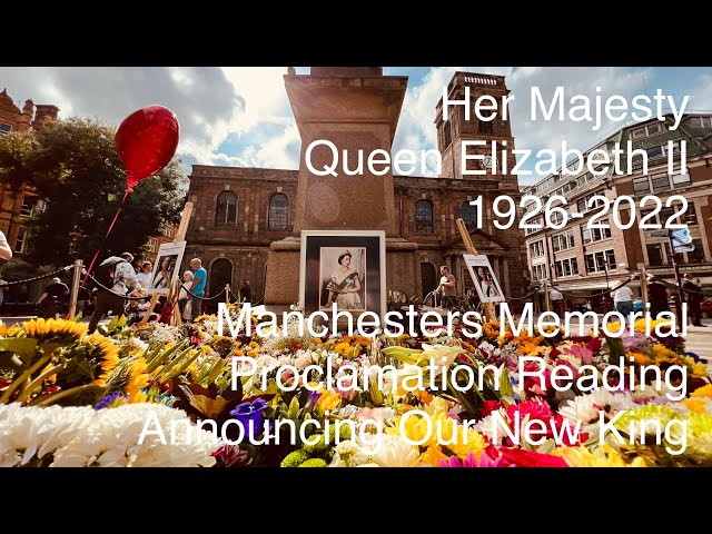 Queens Manchester Floral Memorial & The Announcement Of Our New King 🐝 - 4K 🎧