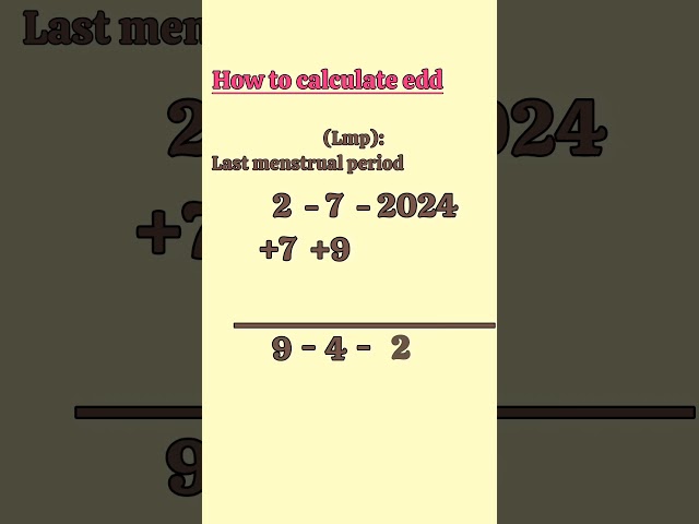 how to calculate edd ll exact date of delivery by lmp🤰