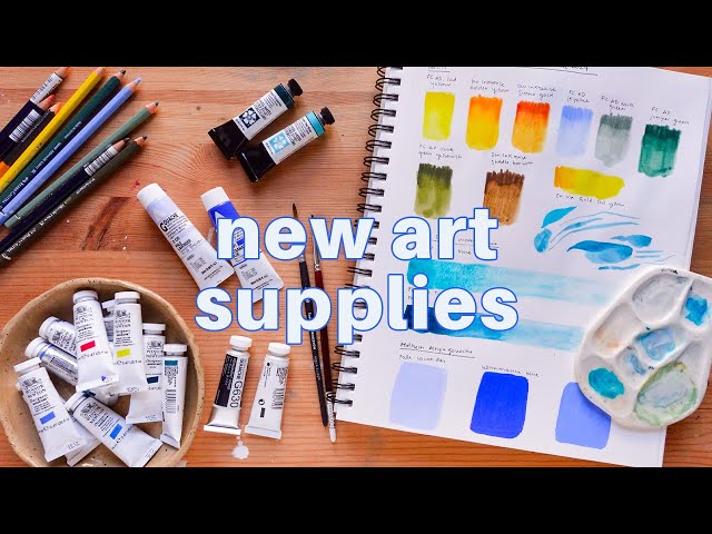 art haul ★ lots of gouache, watercolour pencils, watercolours