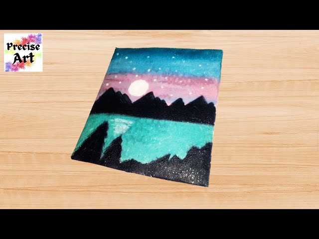 MINI Masterpiece! Painting Beautiful Natural Scenery on a Tiny Canvas