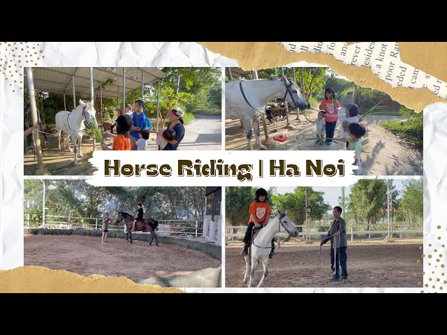 My kids' 1st Horse Riding lesson in Viet Nam | Ha Noi Horse Riding | Viet Nam travel | Fo6GT#35