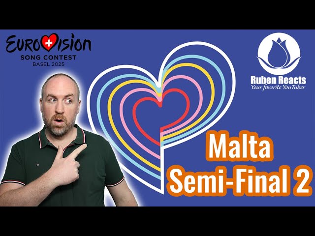 RUBEN REACTS LIVESTREAM | Malta 2025 | Semi-Final 2 #eurovision #maltaeurovision  #esc2025 #malta 🌸