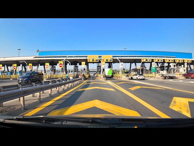 Driving on The ITALIAN HIGHWAY A4 Autostrada from Milan to Turin