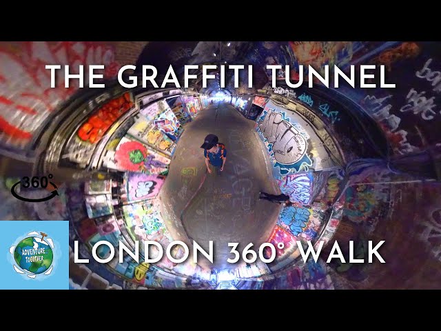 [360° London Walking Tour #9] Waterloo to London Eye (via Leake St Graffiti Tunnel)