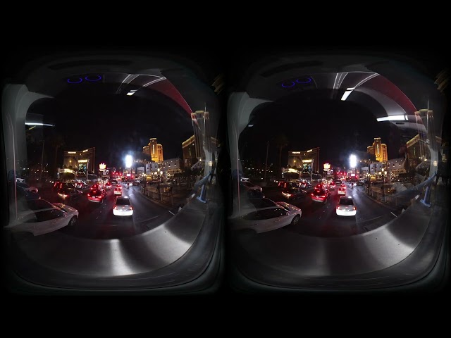 Vegas Strip on the Deuce: 8K 3D 180° VR Bus Experience at night, just people watching and cruising!