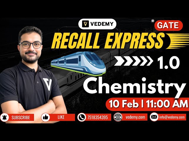 GATE Recall Express | Chemistry | GATE XL | Sounak Sinhababu | Complete Recalling | GATE 2025 |