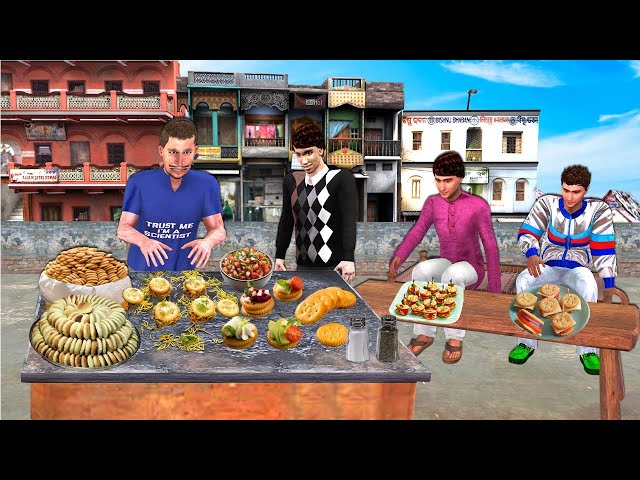 Biscuit Sandwich Recipe Street Food Crispy Biscuit Cooking Hindi Kahaniya Moral Stories Comedy Video