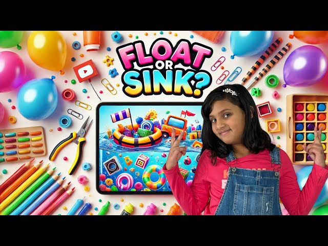 Float or Sink Balloon Pop Game | Fun Educational Experiment for Kids! Fun with Rithana