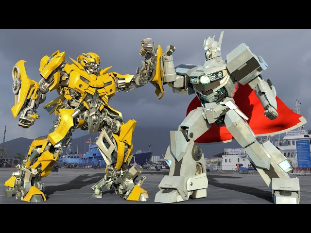 Transformers Rise Of The Beasts - Bumblebee vs Silver Robot Epic Battle | Paramount Pictures [HD]