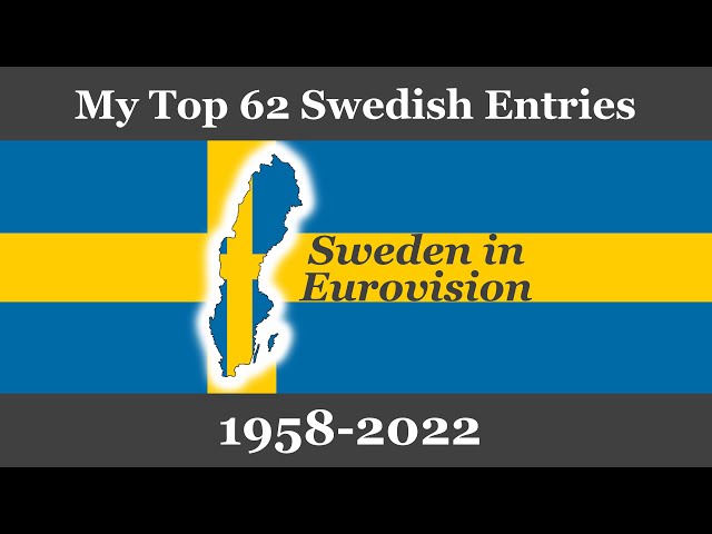 My Top 62 entries from Sweden in Eurovision (1958-2022)