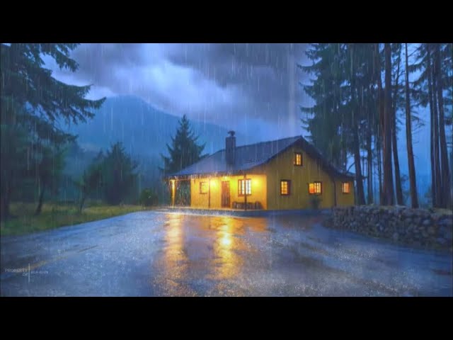 Thunderstorm Rain Sounds for Sleeping - Heavy Rainstorm Sounds Live 24/7