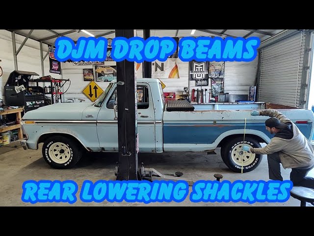 Installing DJM Drop Beams And Lowering Shackles on a Ford F100. How to Lower your F100