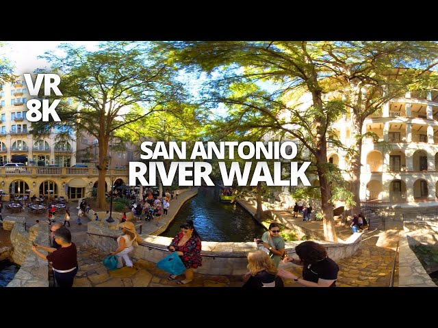 Exploring San Antonio River Walk in Texas USA in VR 360° 8K #riverwalk #sanantonio #texas