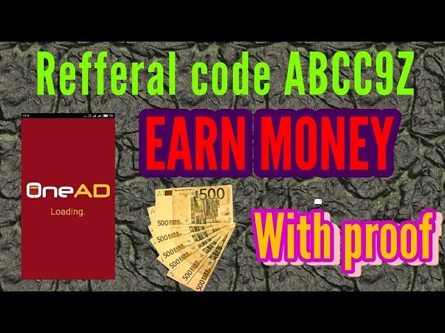 OneAD how to use to earn money in hindi || my reffrel code ABCC9Z