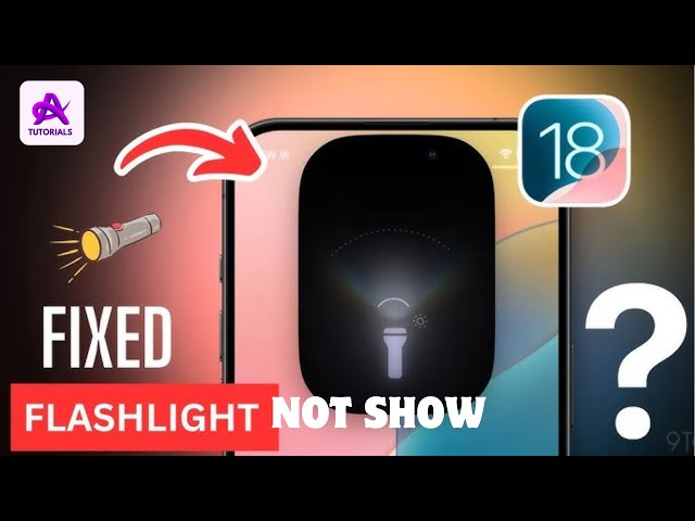 How to fix New Flashlight Not Show in iPhone - iOS 18