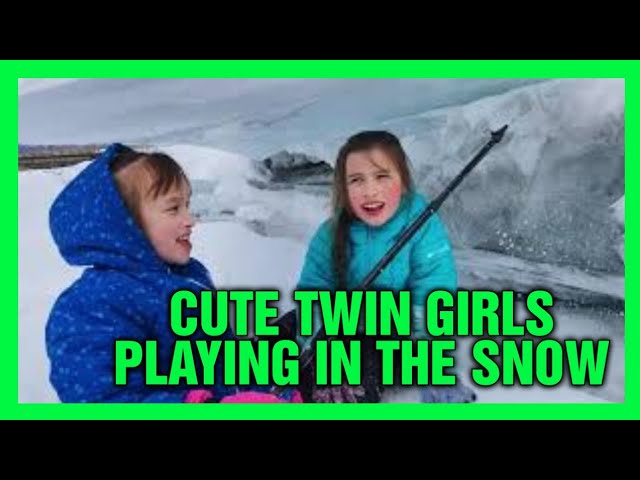 Cute Baby Girl Snow Day with her Twin!❄️ Sister's Winter Wonderland #snow #twins #fun #short #alaska