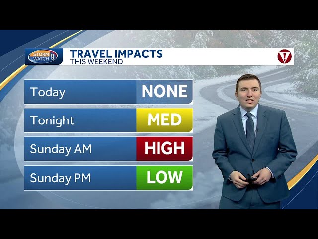 When to avoid roads: Travel conditions to deteriorate as snow moves in Saturday into Sunday