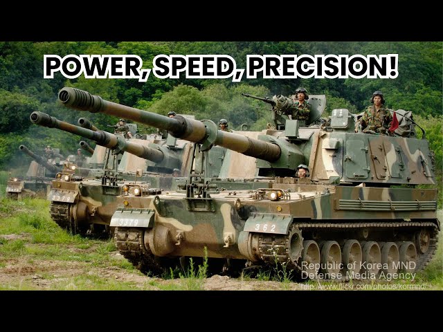 K9 Thunder 155mm Self-propelled Howitzer Artillery (REAL footage)