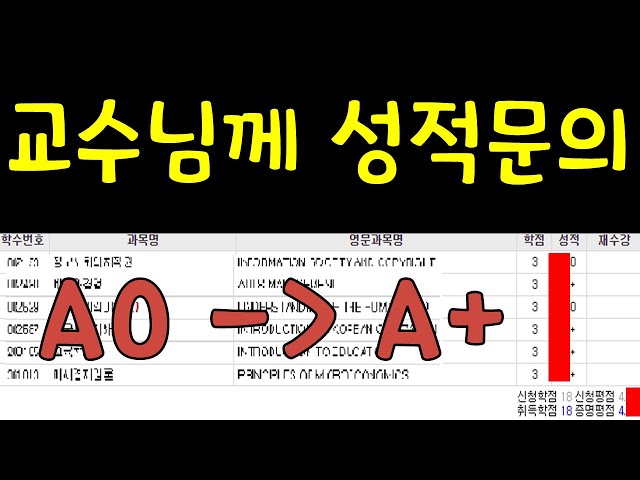 [교수님 메일] 3분 만에 A0에서 A+ 대학교 성적 올리는 방법