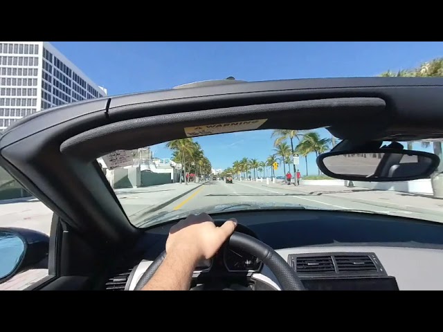 180 VR - Convertible Beach Ride - 4K _ Fort Lauderdale, Florida, BMW Z4