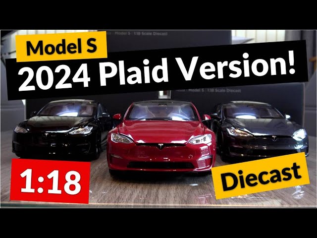 The brand new 2024 Tesla Model S Plaid 1:18 Official Diecast Model Car