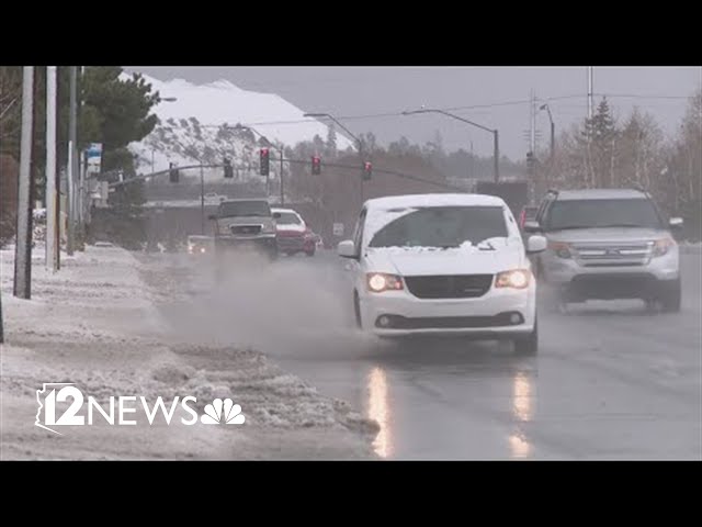 Snow impacting travel up north | Weather Impact Alert