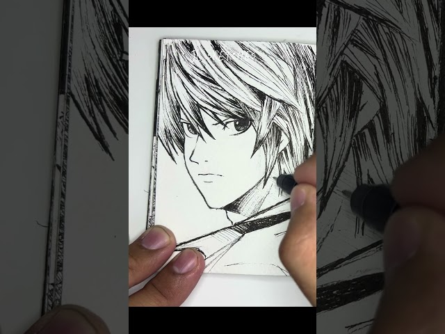 Help me to get 1000 subscribers 🥹 Light Yagami x L | Deathnote ✍️📓 #anime #asmr #drawing #sketch