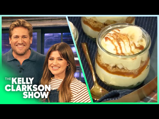 Kelly Clarkson Makes Banoffee Pie With Curtis Stone