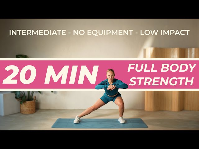 20 min FULL BODY STRENGTH Training | Sculpt and Tone at Home (No Equipment & No Jumping)