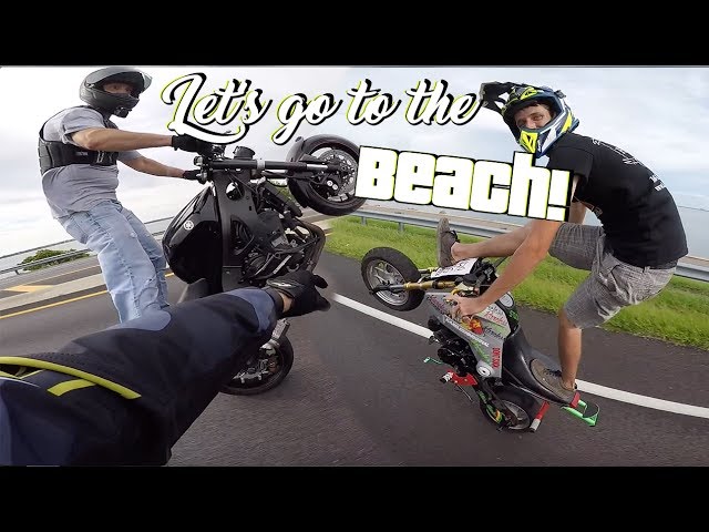 Beach Stunt Ride - Grom's Takeover!