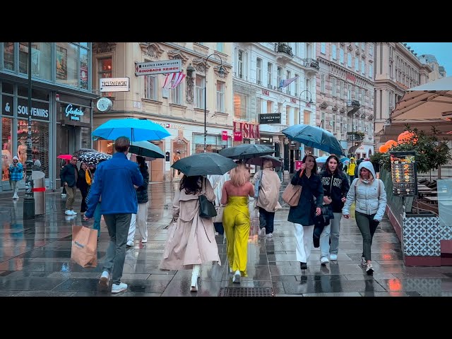 Rain Walk in Vienna City Center, September 2024 | 4K HDR