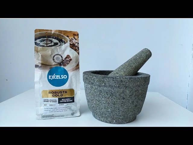 EXCELSO ROBUSTA GOLD COFFEE BEAN | PESTLE & CRUSHING | #ASMR