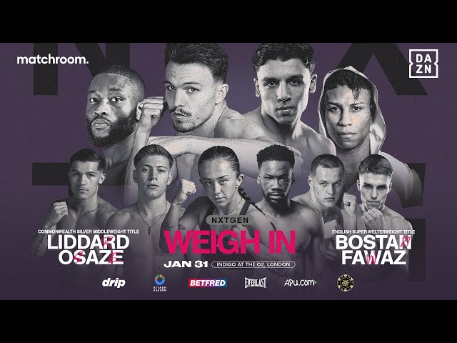 George Liddard Vs Derrick Osaze & Junaid Bostan Vs Bilal Fawaz Weigh In