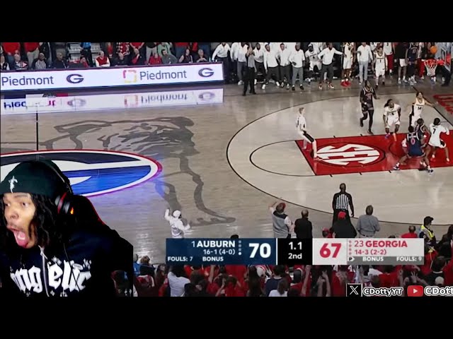 Georgia Basketball Is A PROBLEM!! Auburn vs Georgia Full Highlights (reaction)