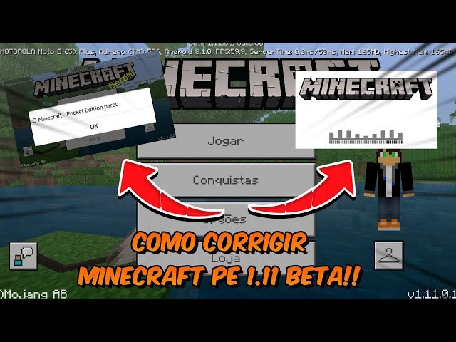 SAIU!! COMO CORRIGIR O BUG DE NÃO ENTRAR E JOGAR NO MINECRAFT PE 1 11 BETA!!